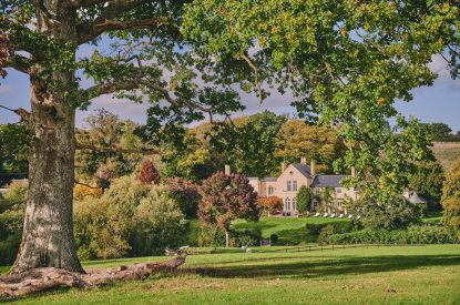 The gardens and exterior at Roupel East Wing, Devon