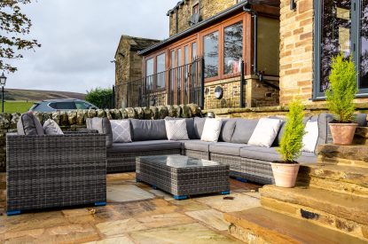 The outdoor dining area at The Lee, Yorkshire