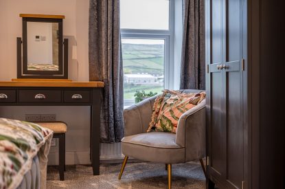 The bedroom at The Lee, Yorkshire