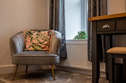 The bedroom at The Lee, Yorkshire