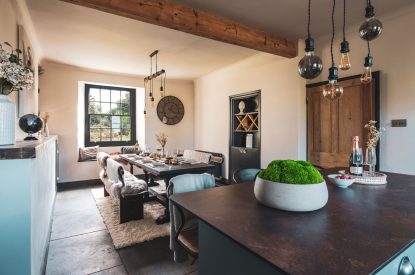 The kitchen at Padstone Farmhouse, Cornwall
