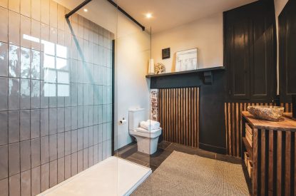 A bathroom at Padstone Farmhouse, Cornwall