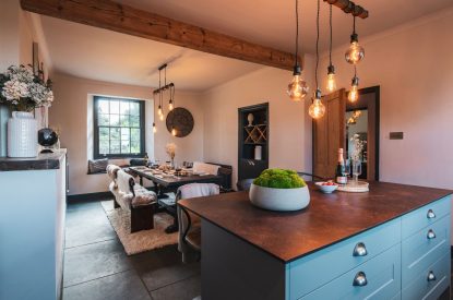 The kitchen at Padstone Farmhouse, Cornwall