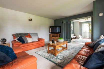 The living room at Padstone Manor, Cornwall