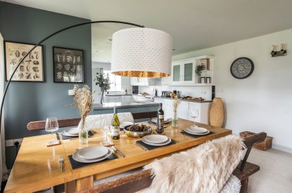 The dining table at Padstone Manor, Cornwall