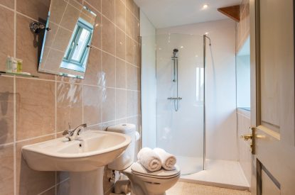 A bathroom at The Mill, Cornwall
