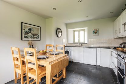 The kitchen and dining space at The Mill, Cornwall