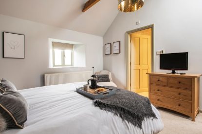 A double bedroom at The Mill, Cornwall