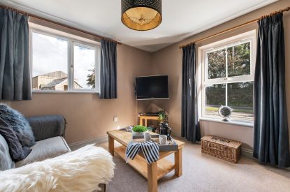 The living room at The Nooke, Cornwall