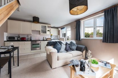 The living space at The Nooke, Cornwall