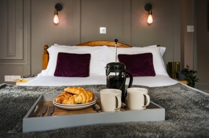 The bed at The Nooke, Cornwall