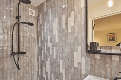 A bathroom at Ty Alice, Gower