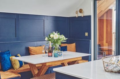 The dining table at Ty Alice, Gower