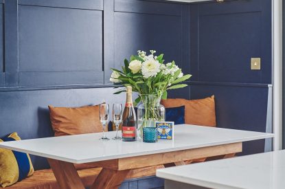 The dining table at Ty Alice, Gower