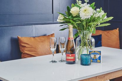 The dining table at Ty Alice, Gower