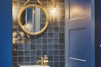 A bathroom at Ty Alice, Gower