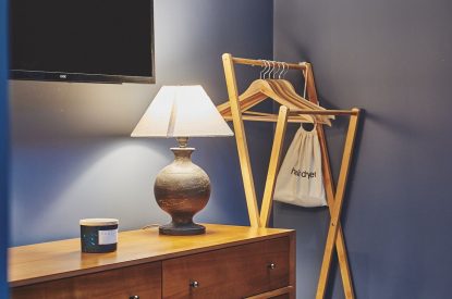 A bedroom at Ty Alice, Gower