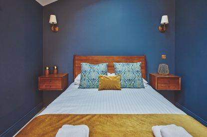 A bedroom at Ty Alice, Gower