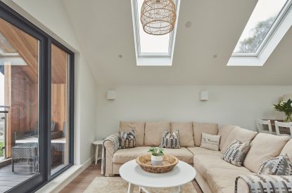 The living room at Ty Florence, Gower