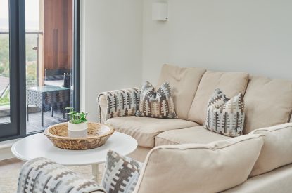 The living room at Ty Florence, Gower