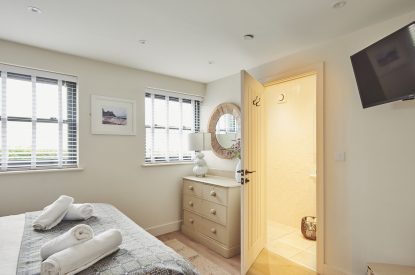 A bedroom at Ty Florence, Gower