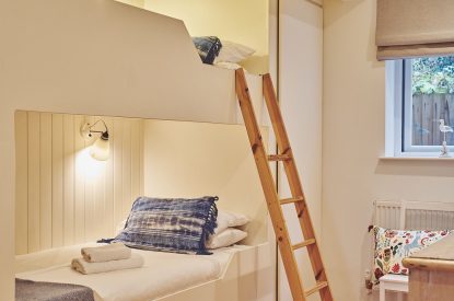 A bedroom at Ty Gwawr, Gower