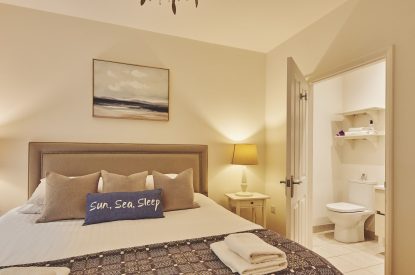 A bedroom at Ty Gwawr, Gower