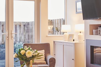 The living room at Ty Gwawr, Gower