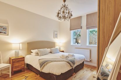 A bedroom at Ty Gwawr, Gower