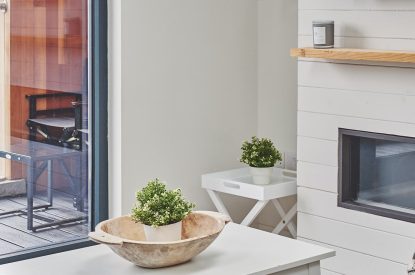 The living room at Ty Megan, Gower