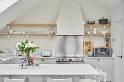 The kitchen at Ty Megan, Gower