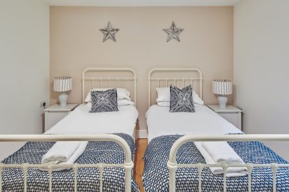 A bedroom at Ty Seren, Gower