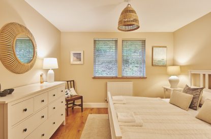 A bedroom at Ty Seren, Gower