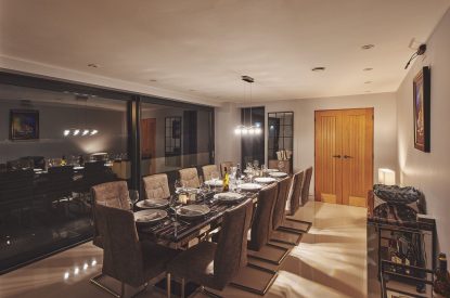 The dining room at Woodland House, Worcestershire