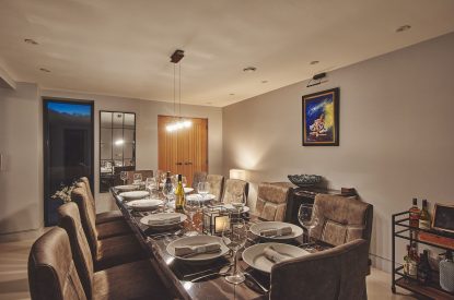 The dining room at Woodland House, Worcestershire