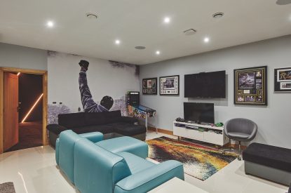 The games room at Woodland House, Worcestershire