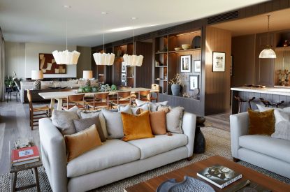 The living room at The Reserve, Cotswolds