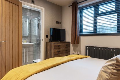 A double bedroom at Porthleven View, Cornwall