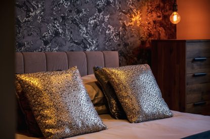 A double bedroom at Porthleven View, Cornwall