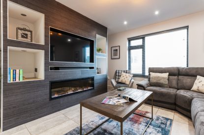 The living room at Porthleven View, Cornwall