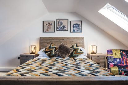 A double bedroom at Porthleven View, Cornwall