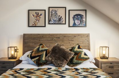 A double bedroom at Porthleven View, Cornwall