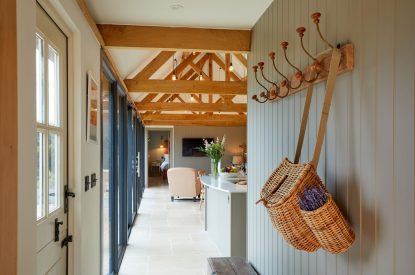 The hallway leading to the kitchen at Milk Barn, Cotswolds