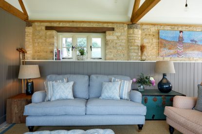 The living area at Milk Barn, Cotswolds