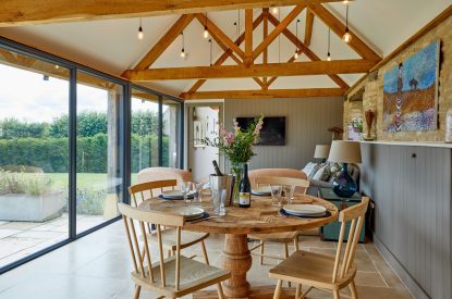 The dining area at Milk Barn, Cotswolds