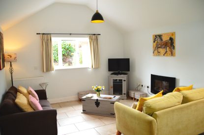 The living room at Wood Cottage, Worcestershire