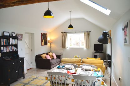 The living room at Wood Cottage, Worcestershire