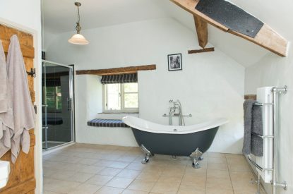 A bathroom at The Old Mill, Worcestershire