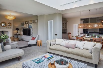 The living room at Lakeside Manor, Cotswolds