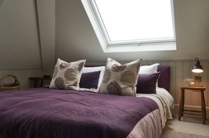 A double bedroom at Lakeside Manor, Cotswolds